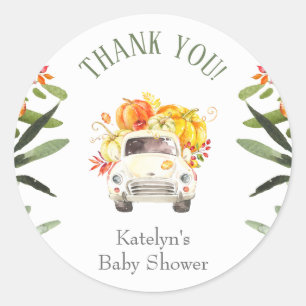 Volet Par Sticker Baby shower Citrouille
