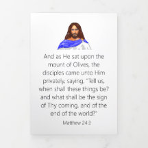 Carte de pliage à trois lettres de fin