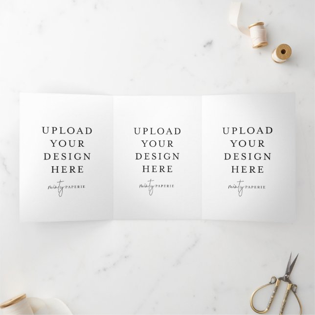 Volets Carte pliante à trois lettres de 5 po x 7 po (Intérieur)