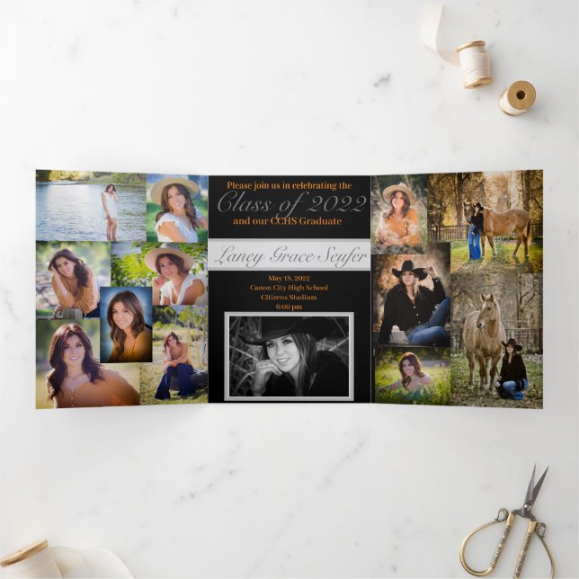 Volets Invitation pliée à trois lettres (Intérieur)