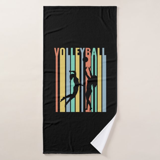 Volley-ball Beachvolleyball Retro (Serviette de bain)