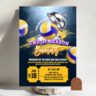 Volley Ball Fin de saison Banquet Party Invitation