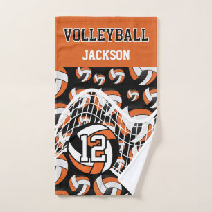 Volley-ball - Orange, Noir et Blanc