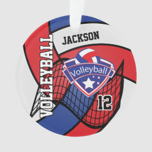 Volley-ball rouge, blanc et bleu 🏐 Logo