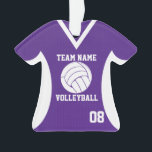 Volley-ball Sport Jersey Purple<br><div class="desc">Maillot de volley violet avec photo. Personnalisez avec la photo,  le nom,  l'équipe et la date de votre joueur.</div>