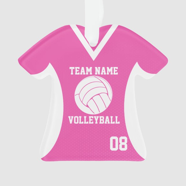 Volley-ball sport Jersey rose avec photo (devant)