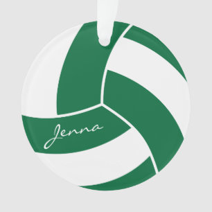 Volley-ball vert foncé et blanc 4 Nom do-it-your