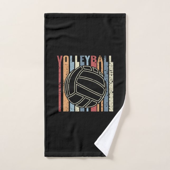 Volley-ball Vintage rétro (Serviette à main)