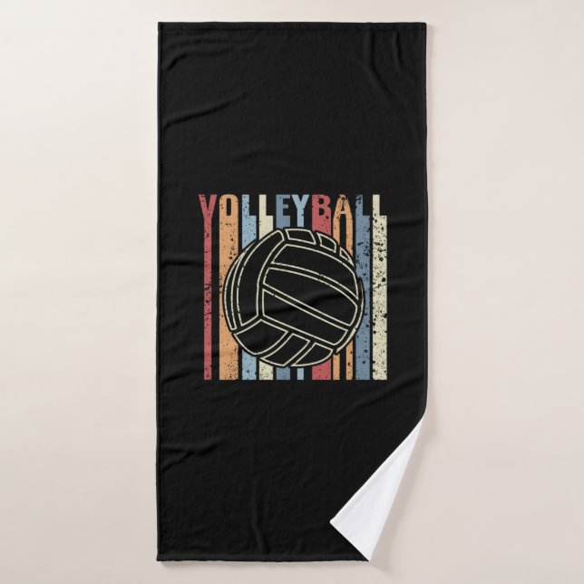 Volley-ball Vintage rétro (Serviette de bain)