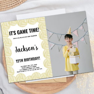 Volleyball Anniversaire Invitations avec photo