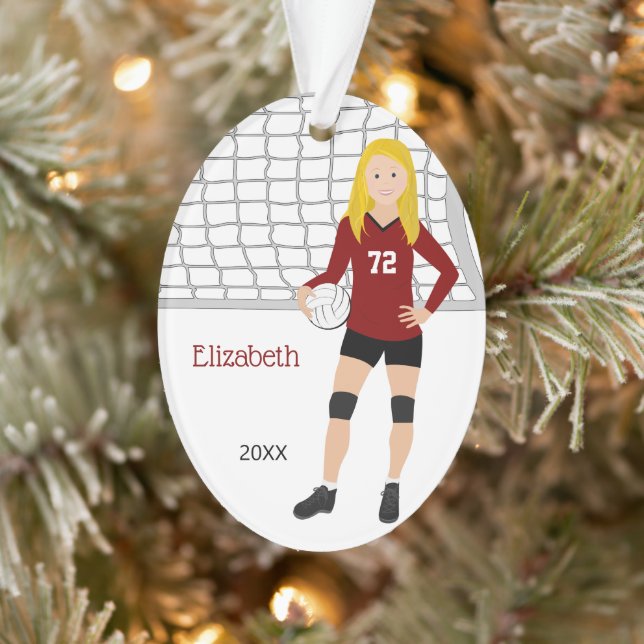 Volleyball Blonde in Red and Black (Arbre)