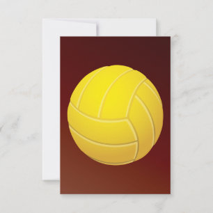Volleyball Jaune Fond Rouge Terreux