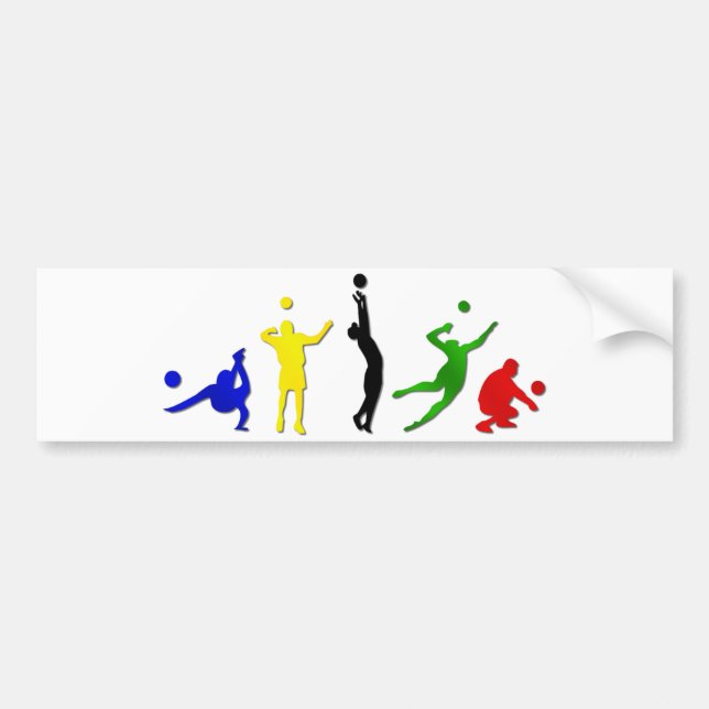 volleyball jeux bumper sticker (Devant)