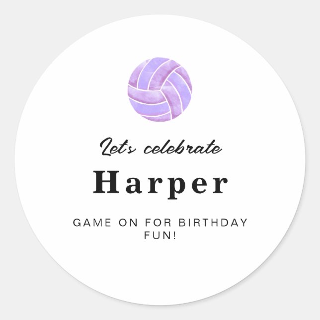 Volleyball Party Stickers (Devant)