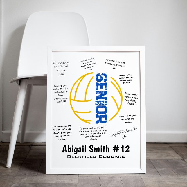 Volleyball Senior Night Poster for Signatures (Créateur téléchargé)