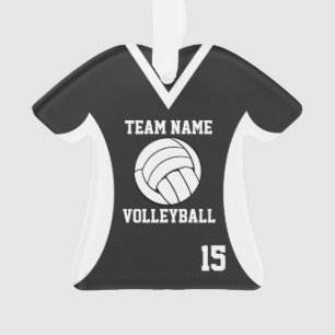 Volleyball Sport Jersey Noir avec photo