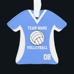 Volleyball Sports Jersey Blue avec photo<br><div class="desc">Maillot de volleyball bleu clair avec photo. Personnalisez avec la photo,  le nom,  l'équipe et la date de votre enfant.</div>