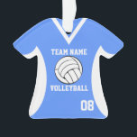 Volleyball Sports Jersey Blue avec photo<br><div class="desc">Maillot de volleyball bleu clair avec photo. Personnalisez avec la photo,  le nom,  l'équipe et la date de votre enfant.</div>