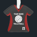Volleyball Sports Jersey Noir et rouge avec photo<br><div class="desc">Maillot de volley-ball noir et rouge avec photo. Personnalisez avec la photo,  le nom,  l'équipe et la date de votre enfant.</div>