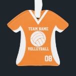 Volleyball Sports Jersey Orange avec photo<br><div class="desc">Maillot de volley orange avec photo. Personnalisez avec la photo,  le nom,  l'équipe et la date de votre enfant.</div>