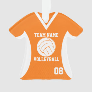 Volleyball Sports Jersey Orange avec photo