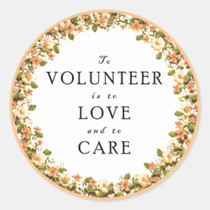 Volontaire Appréciation Classic Round Sticker