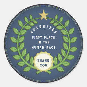Volontaire Appréciation Classic Round Sticker