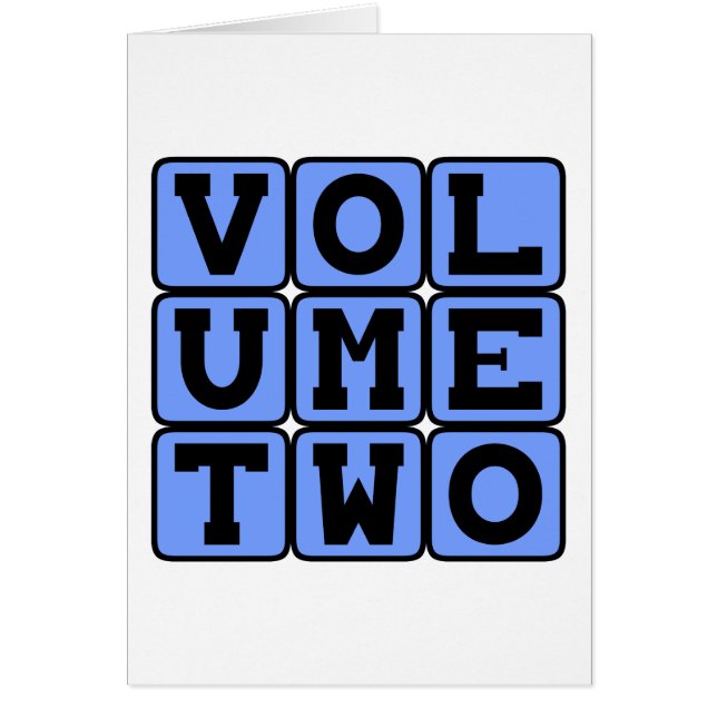 Volume II, deuxième volume (Devant)