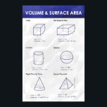 Volume & Surface Area - Math Poster<br><div class="desc">Volume & Surface Area</div>