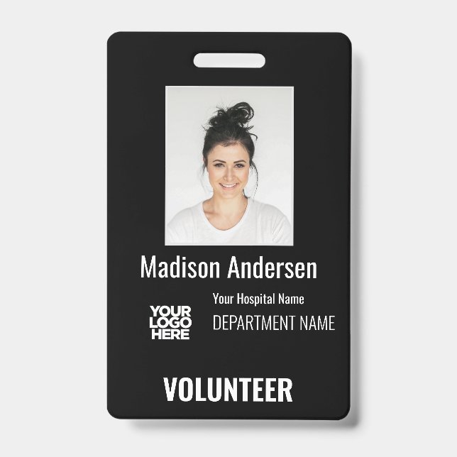 Volunteer Photo ID Badges with Clip or Lanyard (Avant)