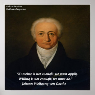 Von Goethe Nous Devons Faire Citation Affiche