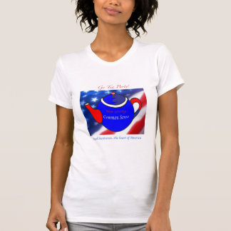 Vont le thé ! T-shirt de drapeau