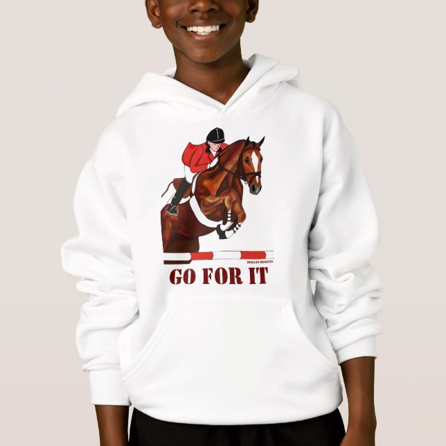 Vont pour lui le sweat - shirt à capuche de filles (Devant)
