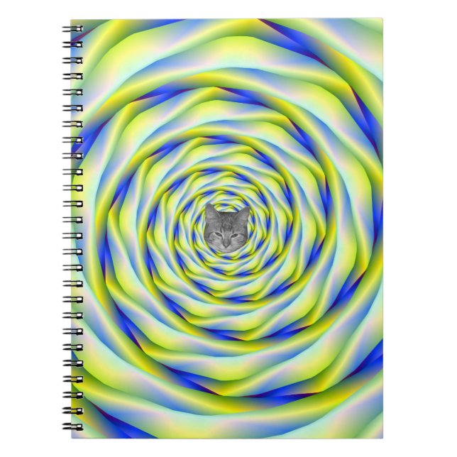 Vortex carnet en bleu et jaune (Devant)