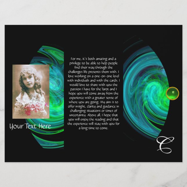 VORTEX MONOGRAMME BLEU VERT (Devant)