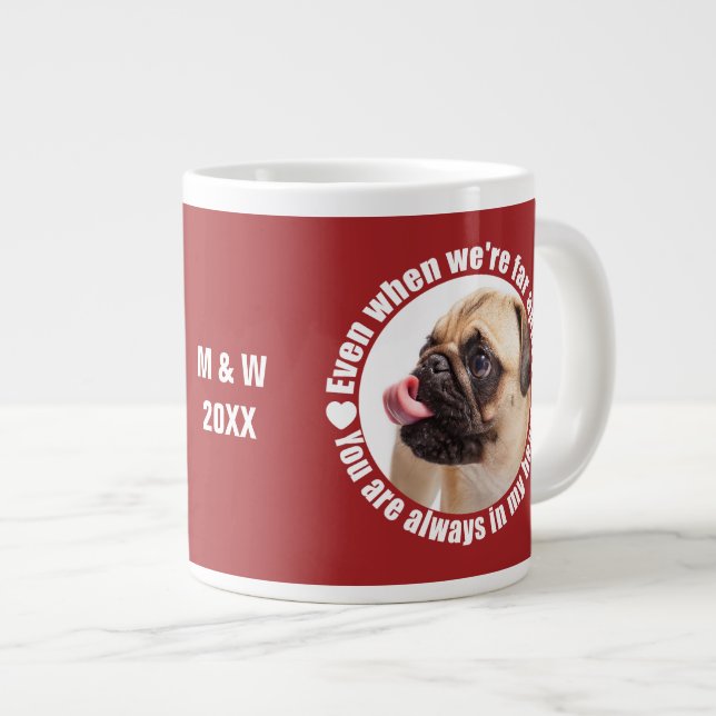 VOS 2 PHOTOS & MONOGRAM Love Atout Amour mugs (Devant droit)