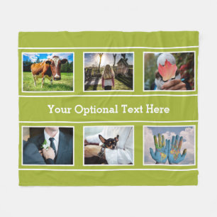 VOS 6 PHOTOS et couvertures en toison TEXTE