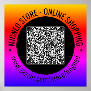 Vos affiches de code QR exemple avec texte personn
