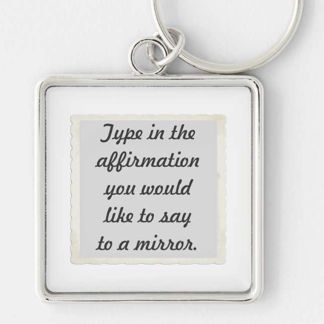 Vos affirmations sur des porte-clés à design de mi (Devant)