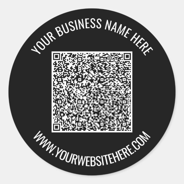 Vos autocollants personnalisés avec code QR et tex (Devant)