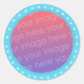 Vos autocollants photo, dans un cadre de cercle de