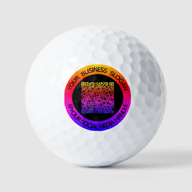 Vos balles de golf avec code QR et texte personnal (Recto)
