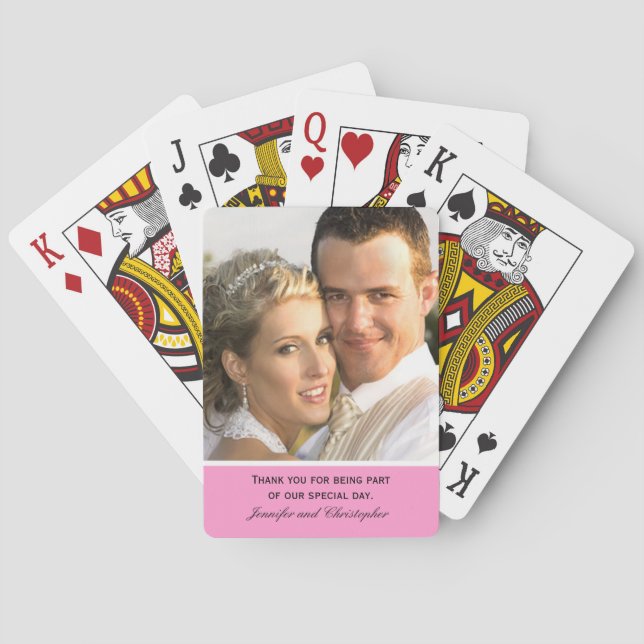 Vos cartes de jeu de mariage de couleur avec la (dos)