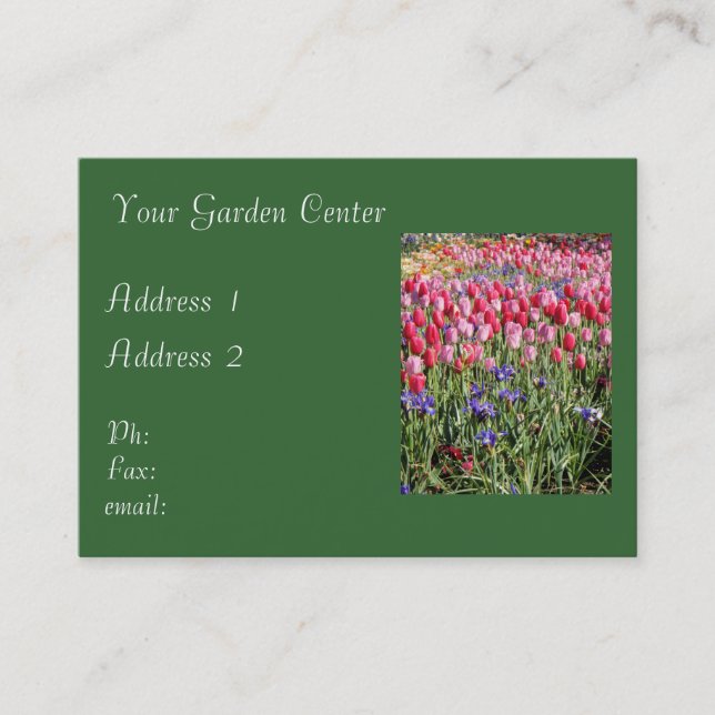 Vos cartes de visite de jardinerie (Devant)