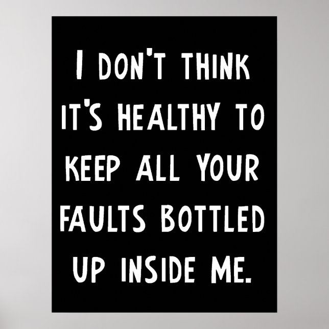 Vos Défauts Poster Drôle (Devant)