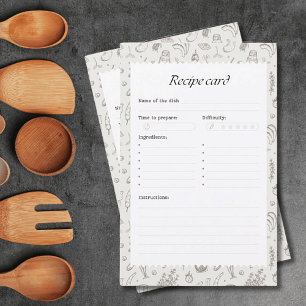 Vos feuilles de papier pour recettes familiales