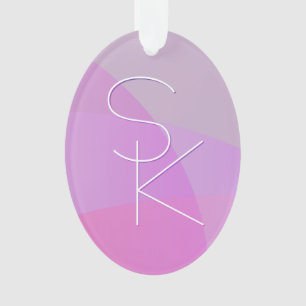 Vos initiales de chevauchement Géométrique rose