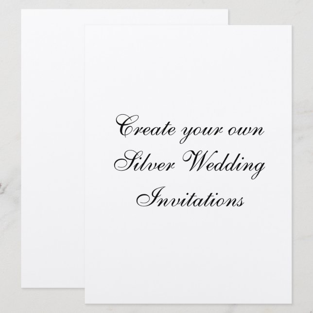 Vos invitations de noces d'argent 6,5" x 8,75" (Devant / Derrière)