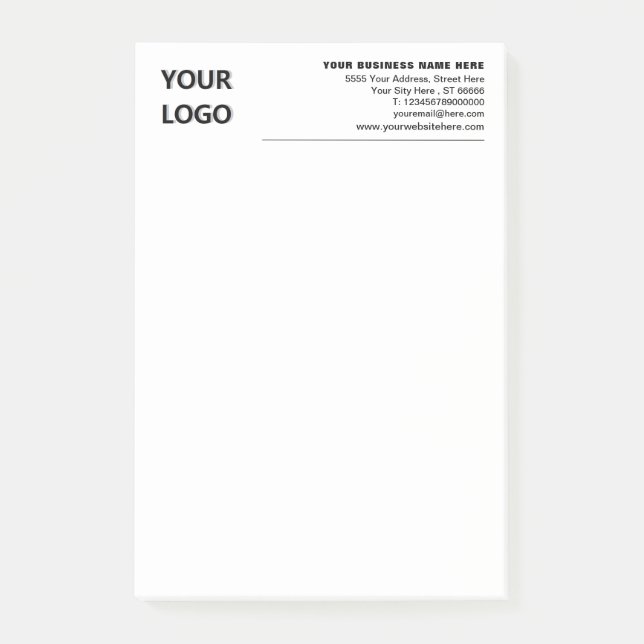 Vos notes Post-it® pour entreprise avec votre marq (Devant)