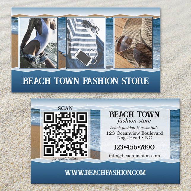 Vos photos Beach Fashion Store Carte de visite (Créateur téléchargé)
